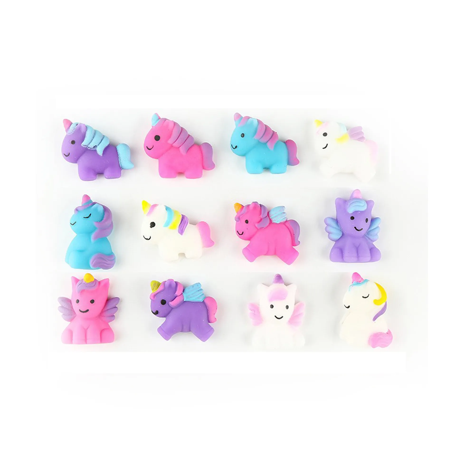 New 20 Phong Cách Kawaii Unicorn Horse Mochi Squishy Đồ Chơi Cho Trẻ Em Mini Squishy Bóp Đồ Chơi Unicorn Mochis