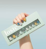 Boîtes de présentation de luxe personnalisées de qualité supérieure pour faux ongles avec fenêtre, pour ongles à presser