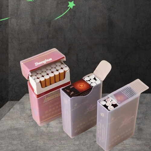 New Arrival Transparent Plastic Cigarette Case Slim 20 Count Moisture Proof Pressure Resistant Protective Cover OEM Accepted