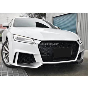 Grille de capot avant en nid d'abeille noire pour <span class=keywords><strong>Audi</strong></span> <span class=keywords><strong>MK3</strong></span> <span class=keywords><strong>TT</strong></span> 2016 2017 2018 2019 2020 noir brillant pour style de voiture TTRS - Product Image 3