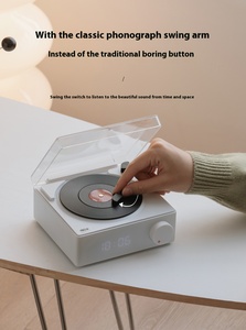 New X11 Retro Nguyên Tử Vinyl Bluetooth Loa Âm Thanh Đồng Hồ Báo Thức Loa Thẻ Plug-Trong Nhà Mini Cổ Điển Bluetooth Loa - Product Image 5