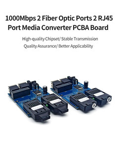 YUNVO 10/100/1000M 2F2E 千兆以太网光纤交换机 2 RJ45 UTP 2 SC 光纤媒体转换器 PCBA 2SC 2RJ45 以太网 PCB - Product Image 4