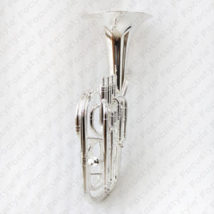 Pirinç B düz bariton rüzgar enstrüman gümüş kaplama yüzey 3 + 1 bariton boynuz taşıma çantası ile ağızlık eldiven temizlik bezi - Product Image 3