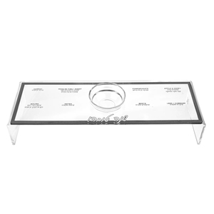 Judaica sản phẩm lucite lớn lên simanim khay và mật ong bát cho người Do Thái <span class=keywords><strong>Rosh</strong></span> <span class=keywords><strong>hashanah</strong></span> - Product Image 2