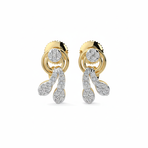 Charmes de tous les jours Boucles d'oreilles en diamant en or jaune Accessoire élégant et luxueux pour tous les jours - Product Image 1