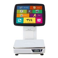 Caisse enregistreuse électronique intelligente ZHONGJI TS7D avec reconnaissance IA, balance NFC/WiFi et caméra IA pour la pesée