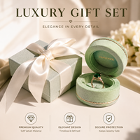 Boîte à bague ronde de luxe, design breveté, boîte à bijoux en velours, coffret cadeau, logo personnalisé, emballage pour bague de fiançailles, coffret cadeau haut de gamme