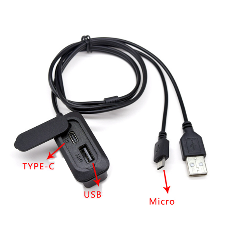 Tipo c + usb + micro 50cm