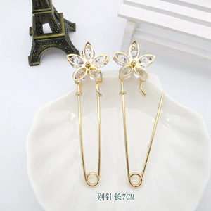 <span class=keywords><strong>Broche</strong></span> vintage en cristal, épingle de robe, décoration en strass, boucle, bijoux, broches pour hommes et femmes, broches hijab, accessoires - Product Image 4