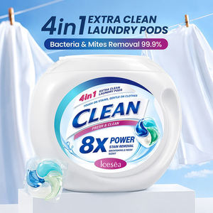 Icesea Capsules de lessive 4-en-1 nettoyantes en profondeur pour vêtements, lavage automatique en machine OEM/ODM - Product Image 1