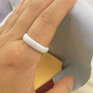 White NTAG216 Smart NFC <b>Ring</b> <b>Ceramic</b> Bangle Bracelet Smooth Round Passive RFID Tag Programmable for Access Glow in the Dark <b>Ring</b> - Product Image 2
