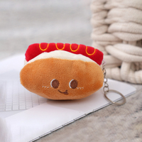 Peluche créative en coton, imitation alimentaire (hamburger, cuisse de poulet), porte-clés, pour machine à griffes d'arcade