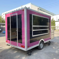 Remolque de Comida DOT de 10 pies, Mini Camión con Ventanas de Vidrio, Proveedores Verificados para Camión de Comida BBQ, Carrito de Hot Dogs