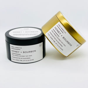 Boîtes à bougies en métal vides de luxe, contenants de voyage, boîte à bougies en étain dorée, 100 ml, peinture mate noire, boîte en étain métallique pour bougies - Product Image 2