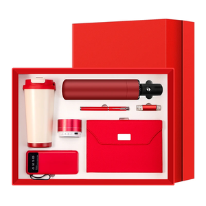 लक्जरी प्रचार कस्टम pu चमड़े नोटबुक पेन वैक्यूम बोतल के साथ यूएसबी फ्लैश ड्राइव छाता पावर बैंक बिजनेस गिफ्ट बॉक्स सेट - Product Image 4