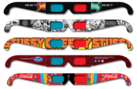 Lunettes 3D Rp, polarisées rouge-bleu, séparation spectrale, pour télévision et cinéma, en PET, VR tout-en-un, écran virtuel 50"-80"