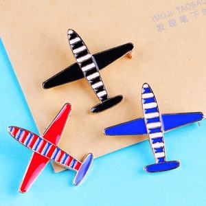 Без минимального размера двойной Значок самолета на заказ логотип аниме самолет металлический 3d значок на лацкан крылья - Product Image 4