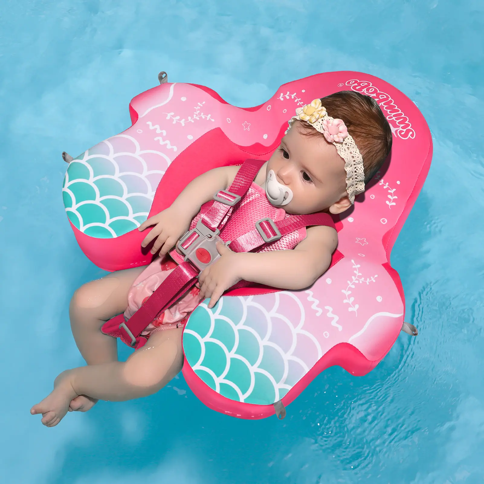 Swimbobo Non-gonflable Bébé Natation Flotteur Anneau Enfants Anneaux De Bain Sous Les Bras Non Gonflable Enfants Piscine Flotteurs Avec Auvent D'été