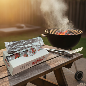 Papier d'aluminium imprimé de qualité alimentaire avec boîte pour restaurant, hamburger, barbecue, hot-dog, burrito, baguette, <span class=keywords><strong>pain</strong></span>, sandwich, emballage - Product Image 2