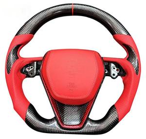 Volant en cuir personnalisé avec fibre de carbone pour Toyota Corolla/Camry 8ème génération/SE/Levin/Avalon/Cross/FRONTLANDER 2018 2020 <span class=keywords><strong>2022</strong></span> 2019 - Product Image 5