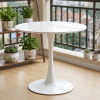 Table Moderne Simple et Durable de Style Nordique Blanc pour Balcon, Meuble en Bois pour la Maison, Idéal pour le Café, la Salle à Manger ou les Réunions