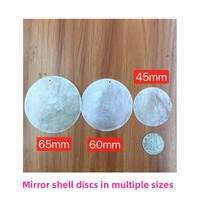 Disques en nacre à trou unique, matériaux pour accessoires de décoration de rideaux DIY, apprêts pour pendentifs 50mm, transfrontalier