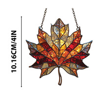 Décoration murale festive en forme de feuille d'érable imprimée en UV sur acrylique pour une utilisation multi-occasions