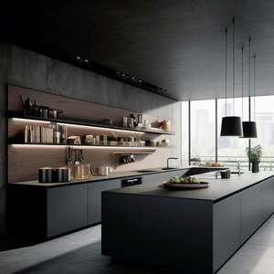 Mueble de Cocina Moderno, Mueble de Cocina Grande, Mueble de Cocina de Aluminio Colgante de Pared - Product Image 1