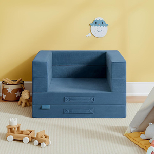 Letto da Pavimento Portatile e Pieghevole in Morbida Schiuma per Bambini 1-6 Anni con Rivestimento Lavabile Compatto per Viaggi e Uso Domestico - Product Image 4