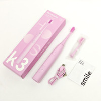 Brosse à dents électrique pour adultes, blanchiment des dents, étanche IPX7, type C, pour la maison et les voyages, capteur de pression intelligent, emballage personnalisé