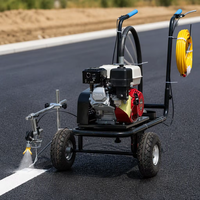 Machine de marquage routier à pulvérisation froide légère, débit 5L/min, poussée manuelle, pour lignes de parking, largeur réglable