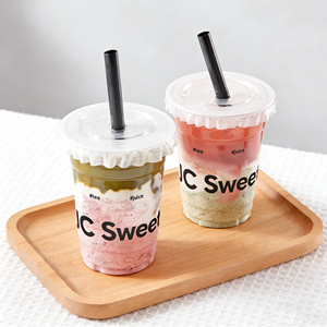 Gobelets en plastique PET transparents jetables de 16 oz avec couvercles, personnalisables avec logo, pour boissons froides et café glacé – Vente en gros - Product Image 3