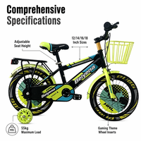 Vélo pour enfants de 12 pouces avec panier en fer et système de freinage, conçu pour les garçons, du fournisseur chinois
