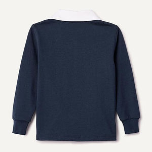 Синяя хлопковая футболка-поло для регби, трикотажная рубашка для регби с длинным рукавом, Новая Зеландия - Product Image 3