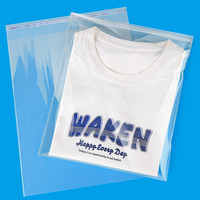 Sacs d'emballage pour vêtements avec logo personnalisé, autocollants OPP, pour sous-vêtements, vêtements, chaussettes, emballage cadeau, pochettes en plastique transparentes