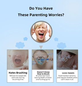 Brosse à dents électrique pour enfants, alimentée par piles AA, 6 modes, brosse sonique, étanche IPX7, avec 2 têtes, minuterie pour les soins bucco-dentaires des enfants - Product Image 2