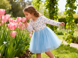 Yiyuan ODM Abito Tutu a Maniche Lunghe per Bambine Vestito Casual <span class=keywords><strong>in</strong></span> <span class=keywords><strong>Tulle</strong></span> per Estate e Autunno 0-6 Anni Design e Motivi Personalizzati - Product Image 4