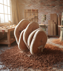 Unique Live Edge Suar Wood Modern Eco-friendly Cookie Slab Tabletop Authentic <b>Grain</b> Patterns Solid Build Natural Artistic Beauty - Product Image 3