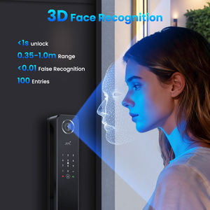 מנעול דלת דיגיטלי של GIRIER Tuya עם מצלמה, זיהוי פנים תלת-ממדי, טביעת אצבע, סיסמה, WiFi, מנעול דלת חכם - Product Image 4