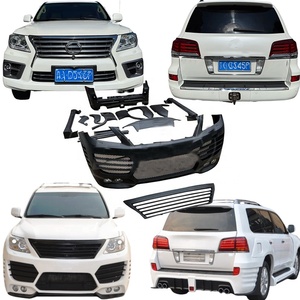 LX570 vücut kiti yükseltme sürümü için yeni INVADER tarzı ön/arka tampon Widebody kiti Tow kancalı cıvata-On Park yardımcı sensörü - Product Image 1