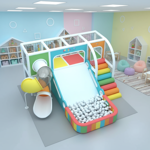 Venta caliente Parque infantil Crochet Kids Indoor Playground Equipment Rainbow <span class=keywords><strong>Net</strong></span> con Soft Playground Ball Pit - Product Image 5