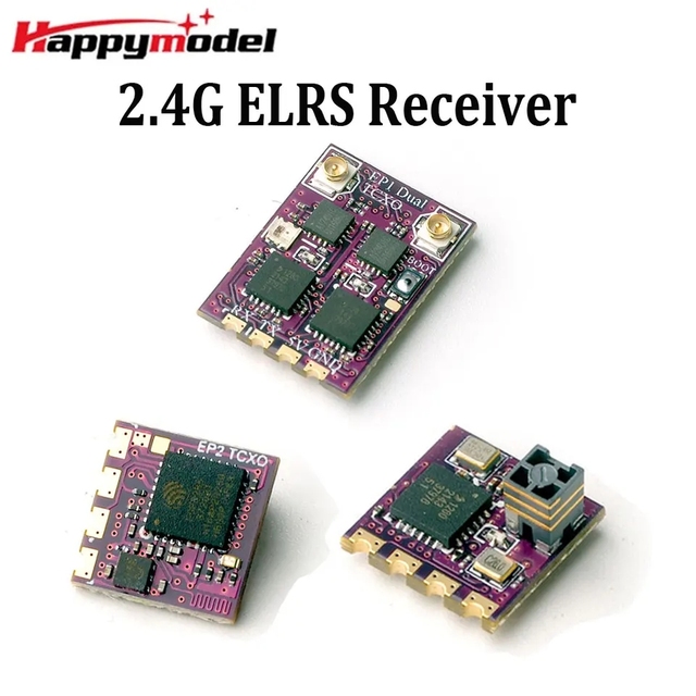 HappyModel 2.4G ELRS EP1/2 1 DUAL TCXO True Diversity Receiver with RF Amps For RC FPV Long Range Quadcopter
