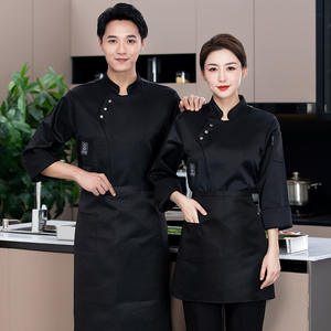 Abrigo de chef de camarero al por mayor uniforme de restaurante cómodo unisex ropa de limpieza de cocina de catering - Product Image 4