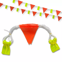 Drapeau durable de banderole d'avertissement de fanion de triangle de sécurité routière avec la corde blanche en nylon
