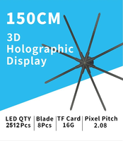 Ventilador Holográfico 3D de 150 cm para Imágenes Flotantes a Simple Vista, Equipo de Publicidad