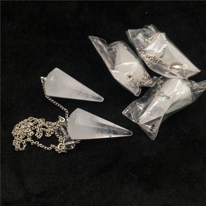 Commercio all'ingrosso Naturale Chiaro Punto Di Cristallo di Quarzo Chakra Pendoli Per <span class=keywords><strong>La</strong></span> Guarigione - Product Image 5