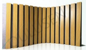Pannello Murale Scanalato in Legno MDF Ecologico Moderno, Quercia Grigia Impermeabile, NRC 80%, 600*2400*21mm, Fonoassorbente <span class=keywords><strong>e</strong></span> Isolante per Hotel - Product Image 3