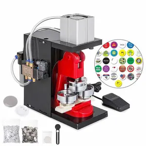 Novo botão pneumático fazendo máquina Pin Badge maker com vários tamanhos