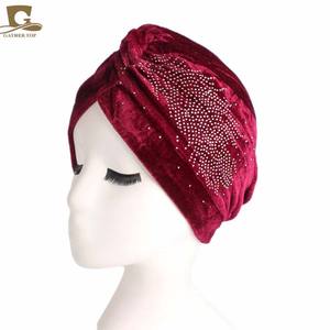 Buena calidad Juding's New Embowel Indian Lady's Vintage Canary Headscarf Chemo Hat 2017 - Product Image 3