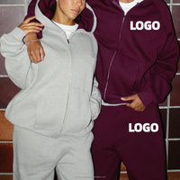 Ensemble de survêtement personnalisé par le fabricant : sweat à double épaule tombante et pantalon de jogging – Conception de survêtement de sport personnalisé